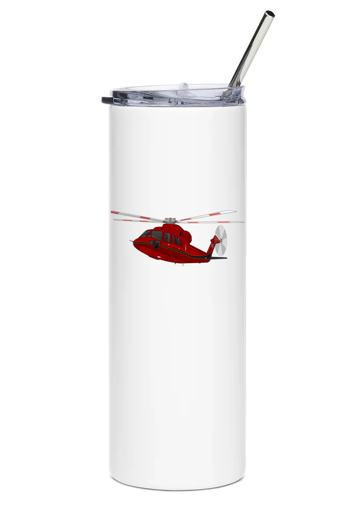 Sikorsky S-76C++ Stainless Steel Water Tumbler with straw - 20oz.