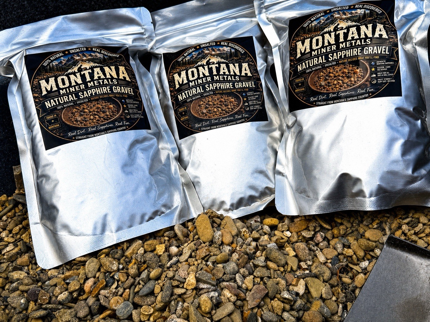 Montana Sapphire Gravel | Natural Unsalted Gem Mining Pay Dirt Rockhounding 5LB