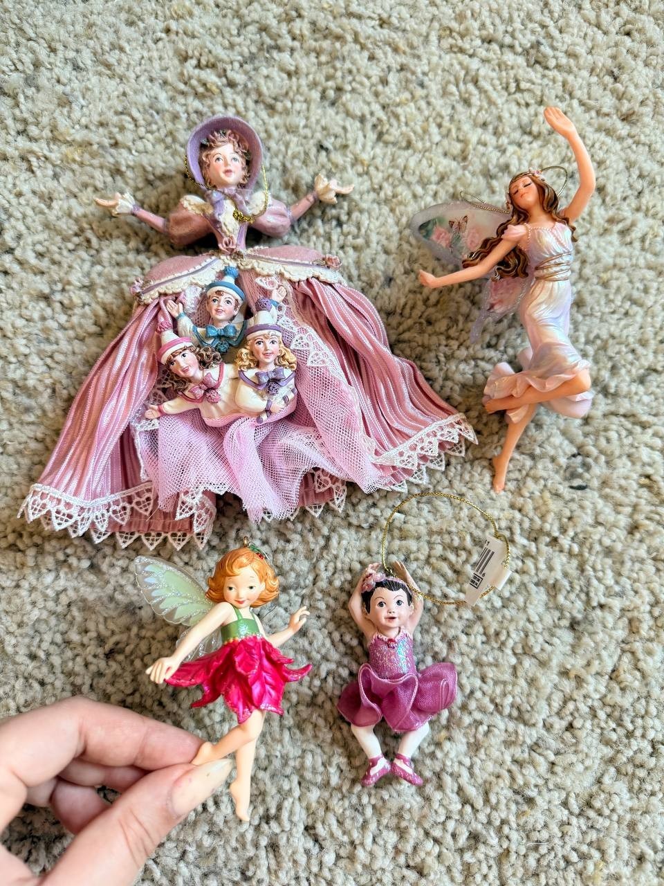 Vintage Christmas Ornaments Lot Kurt Adler Mother Ginger Hallmark Fairy Ballerin