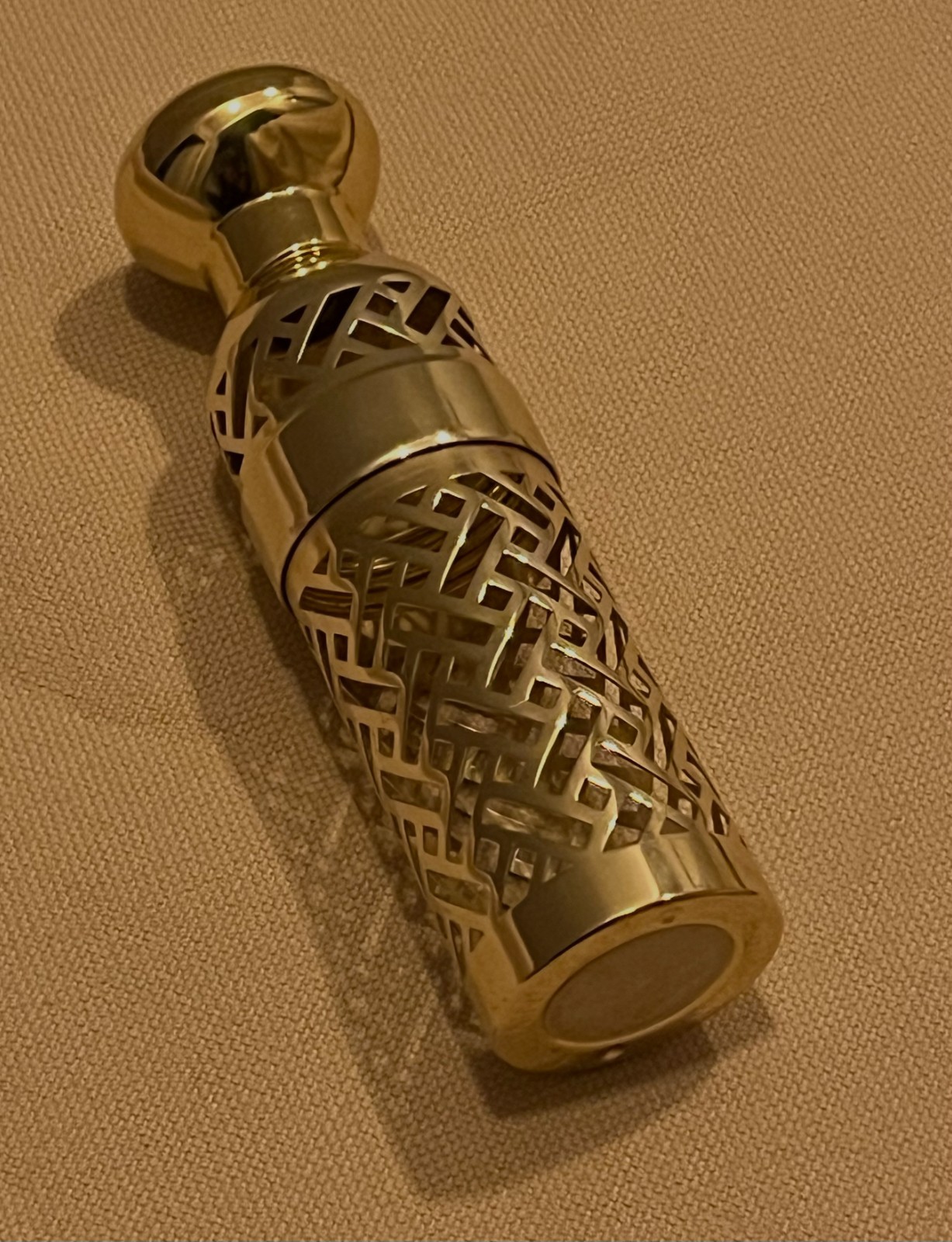 GUERLAIN Paris L\'Heure Bleu Perfume Gold Filigree Refill Bottle