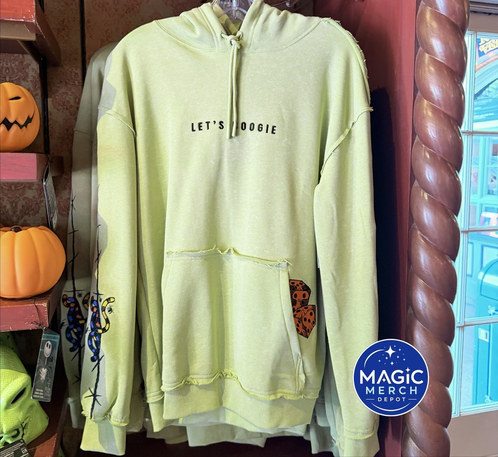 NWT Disney Parks 2026 Oogie Let’s Boogie Green Pullover Hoodie ALL SIZES