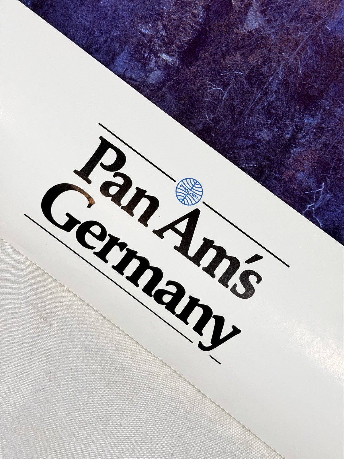 PAN AM AIRWAYS AIRLINES GERMANY 1970\'s Vintage TRAVEL poster 28x42