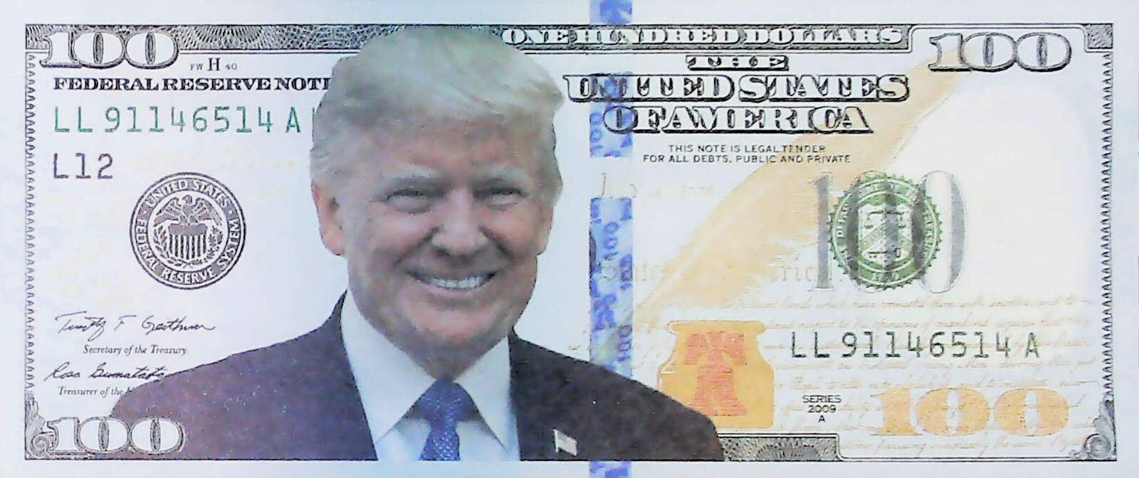 Donald Trump 2024 President Full Color Dollar Bill MAGA Novelty Funny Money