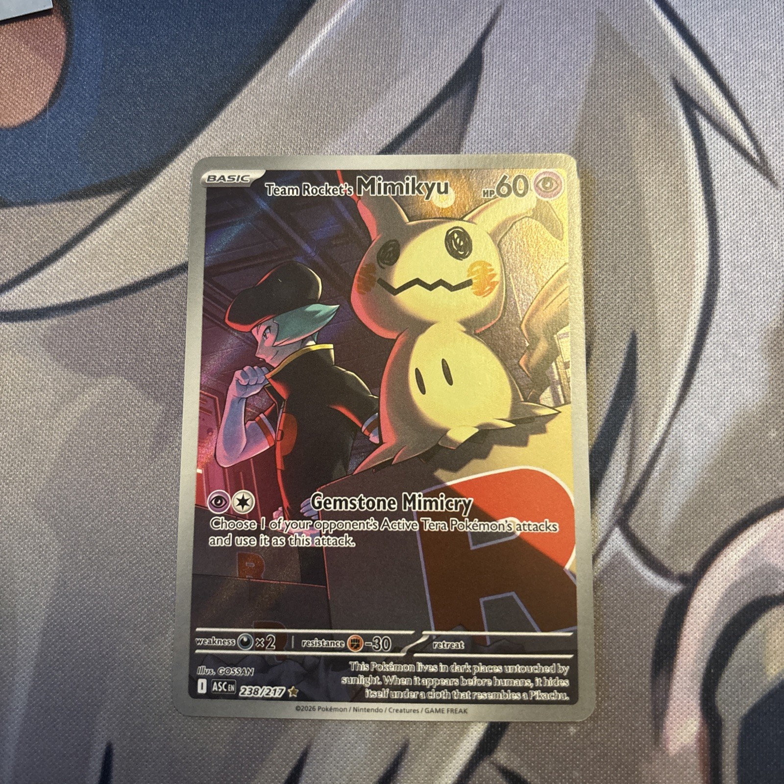 Pokémon TCG Team Rocket\'s Mimikyu 238/217 Illustration Rare Holo Ascended Heroes