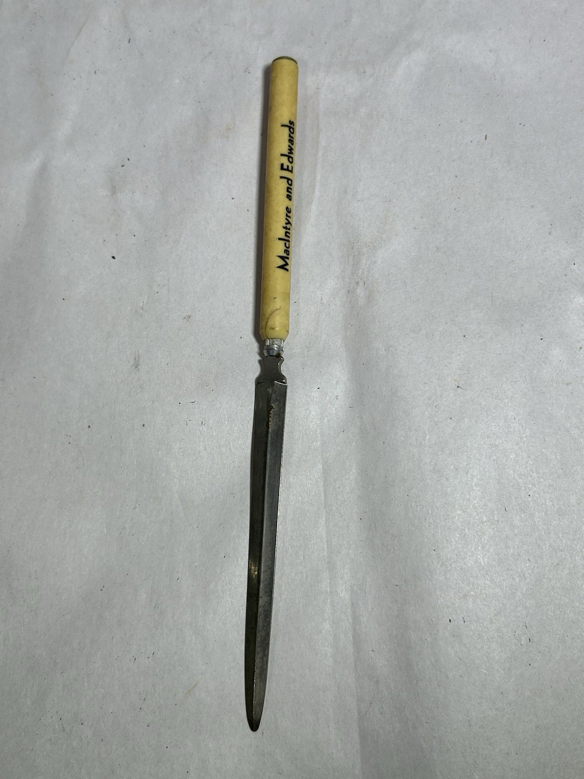 Vintage MacIntyre Edwards Thomasville GA Georgia Letter Opener Advertising