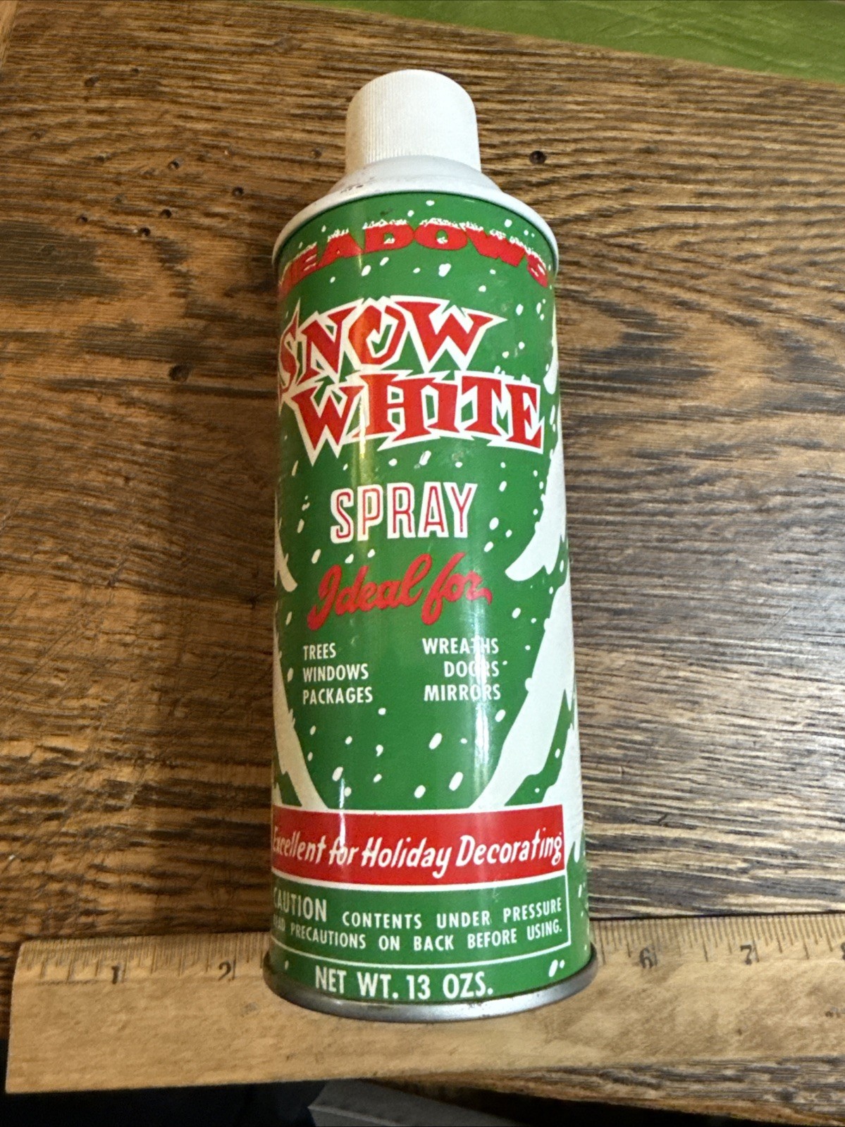 Vintage Snow White  Window Flock Spray Collectible Can Fake Snow Christmas Full