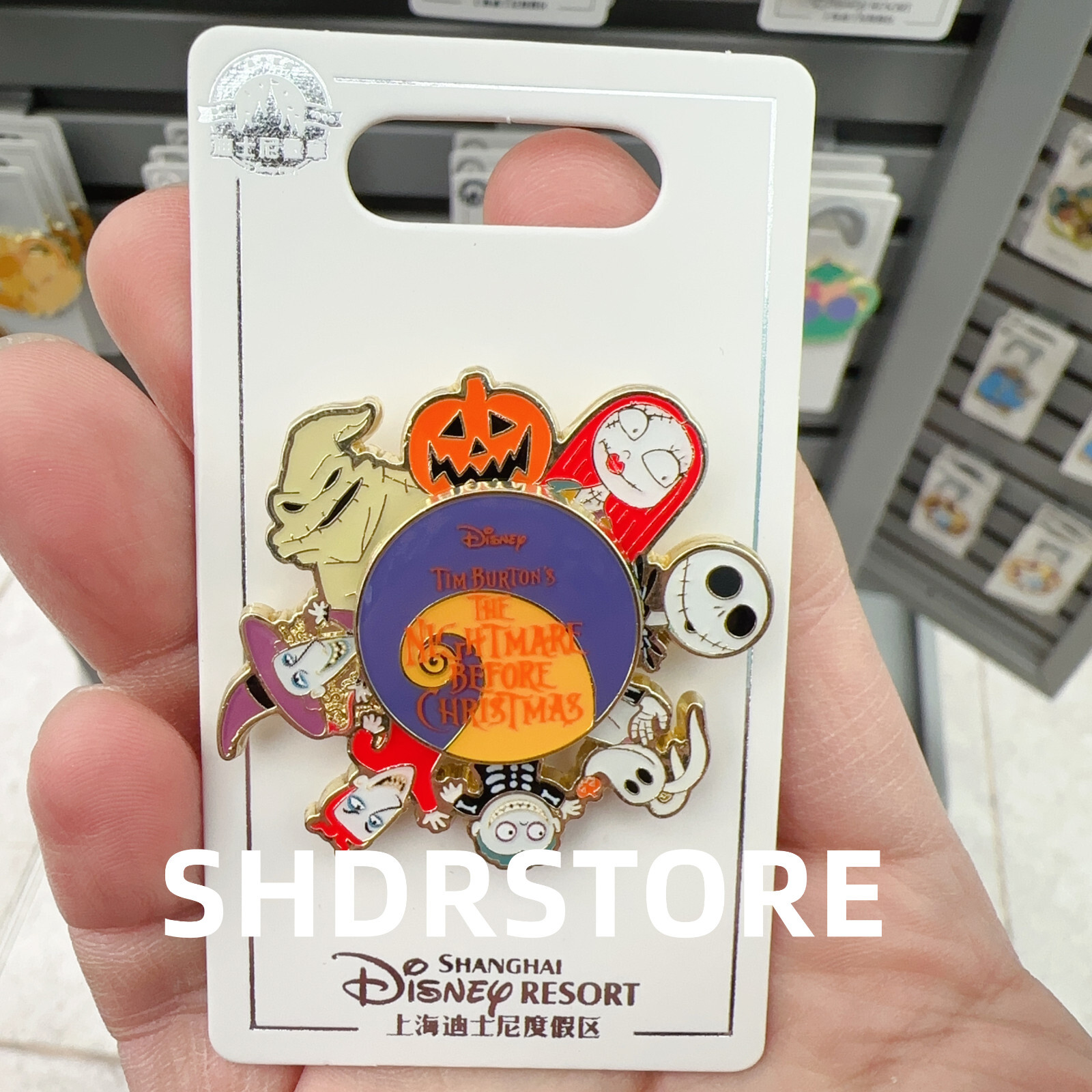 Disney pin 2025 nightmare before christmas spinner shanghai disneyland