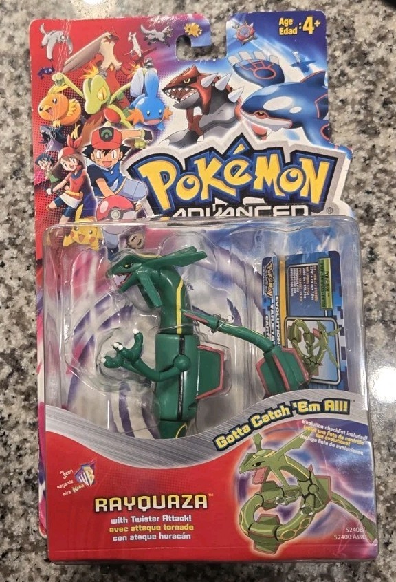 2004 Hasbro Rayquaza Pokemon Advanced Bendable Action Figure Nintendo SEALED NIB