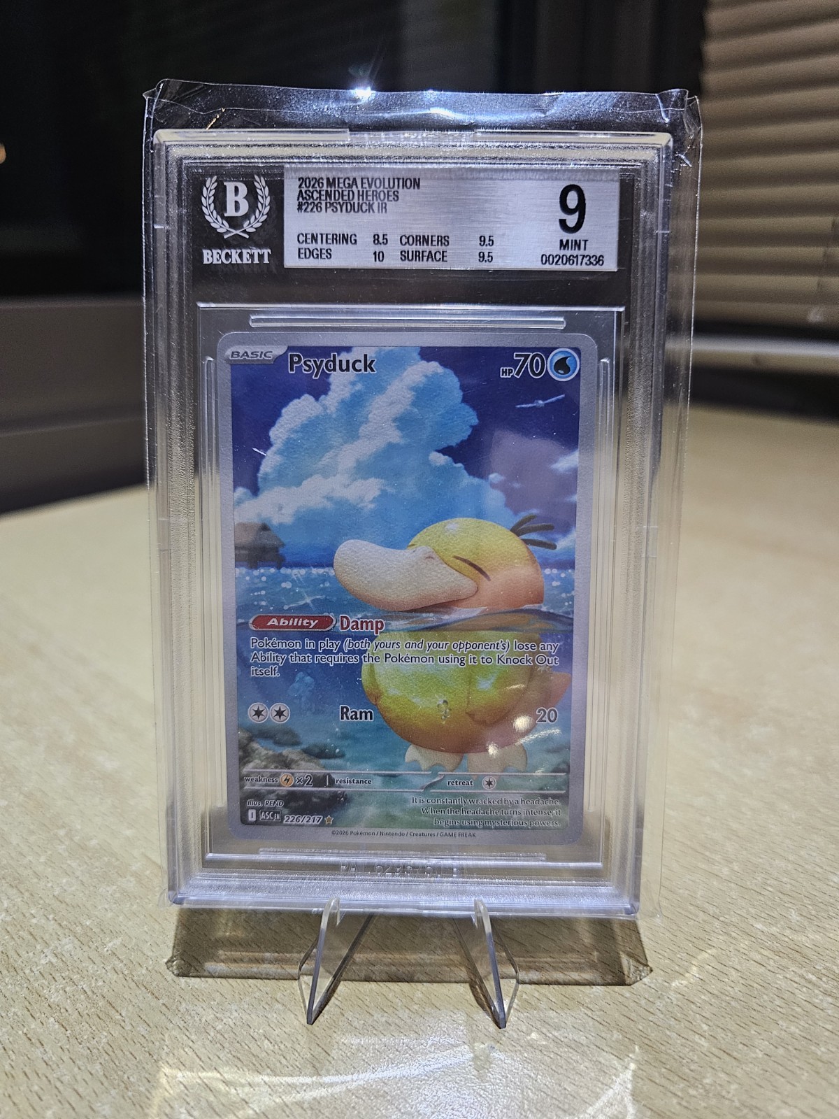 2026 Psyduck 226/217 Ascended Heroes BGS 9 Mint Beckett Pokemon IR