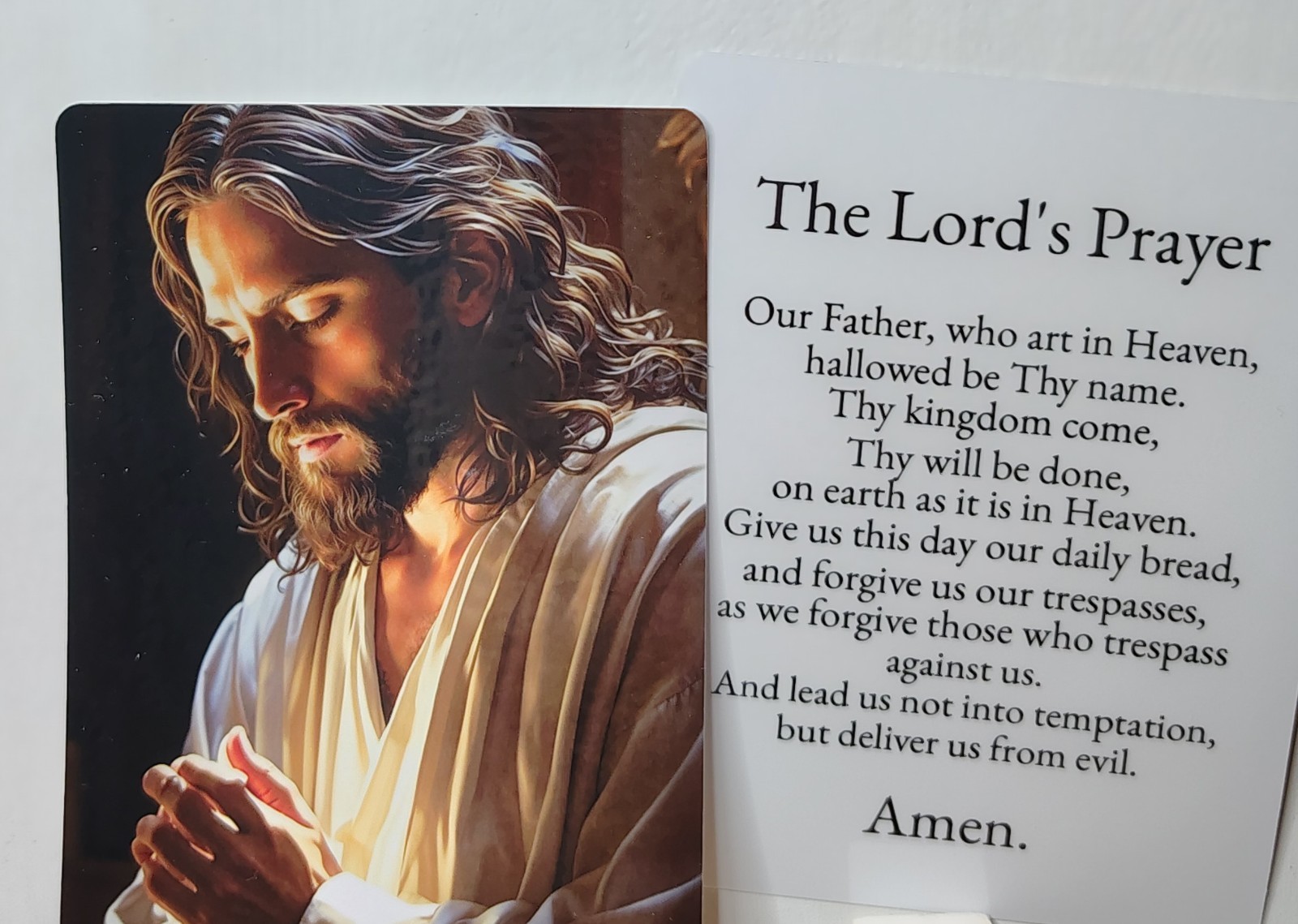 THE LORD'S PRAYER - Laminated  – Set of 10 Holy Prayer Cards