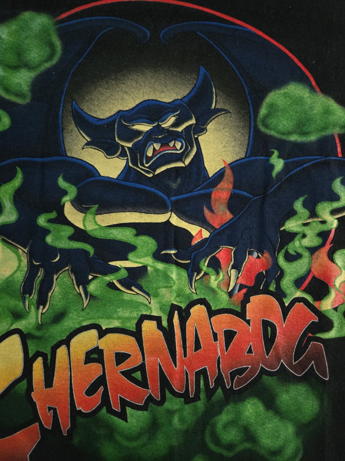 Vintage 90s Disney Chernabog Villains Shirt Large Double Sided Fantasia
