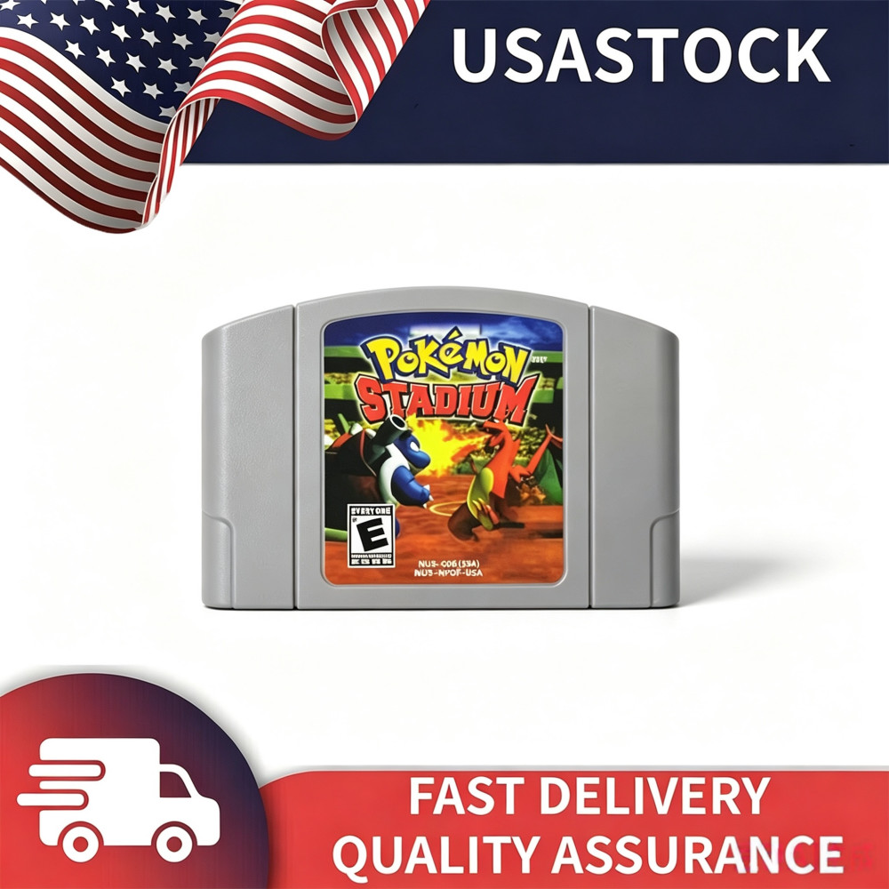 Pokemon stadium Games Cartridge For Nintendo 64 Console US Version Fast Shipping