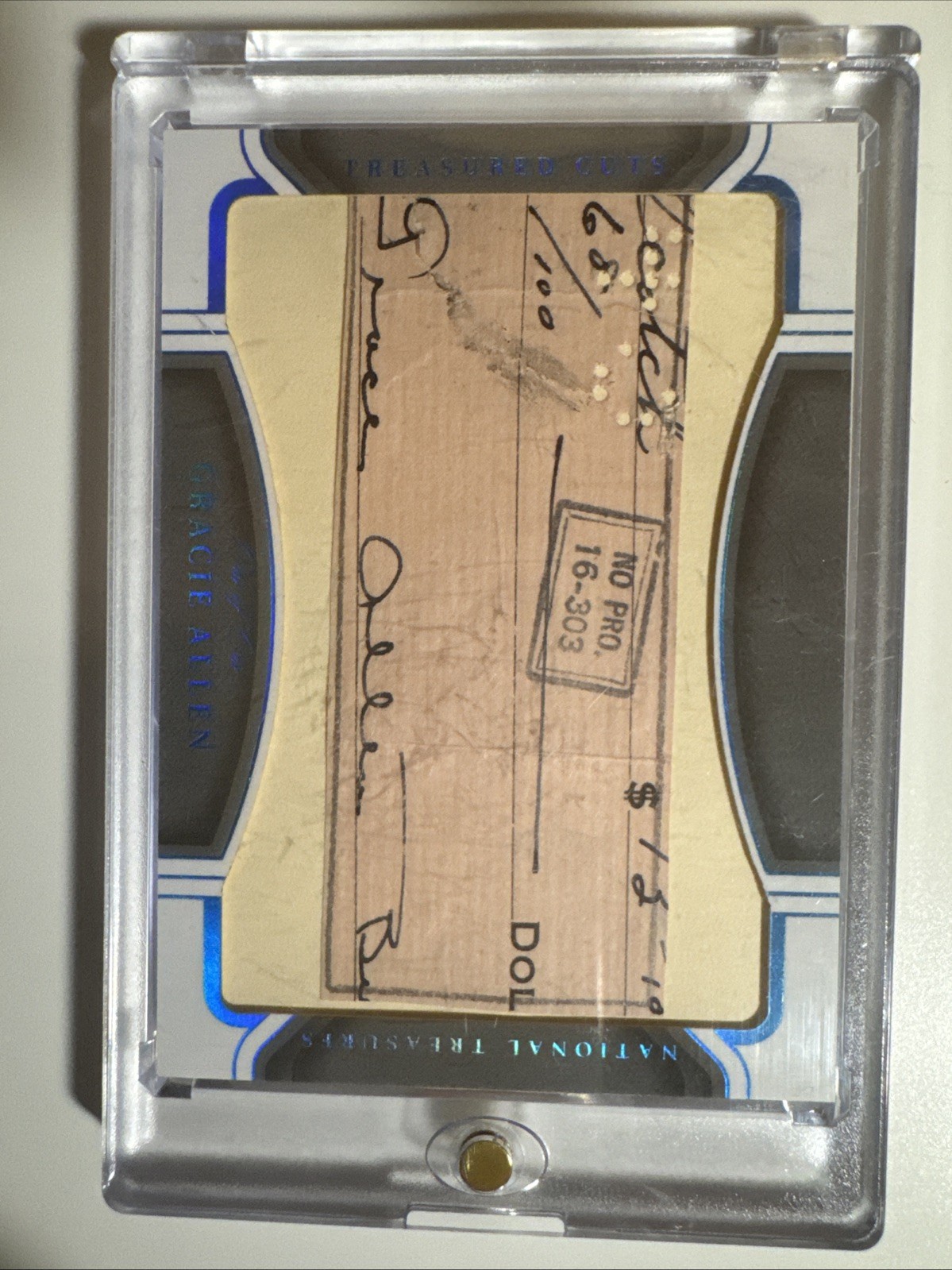 2024 National Treasures Treasured Cuts Autograph Gracie Allen 1/1