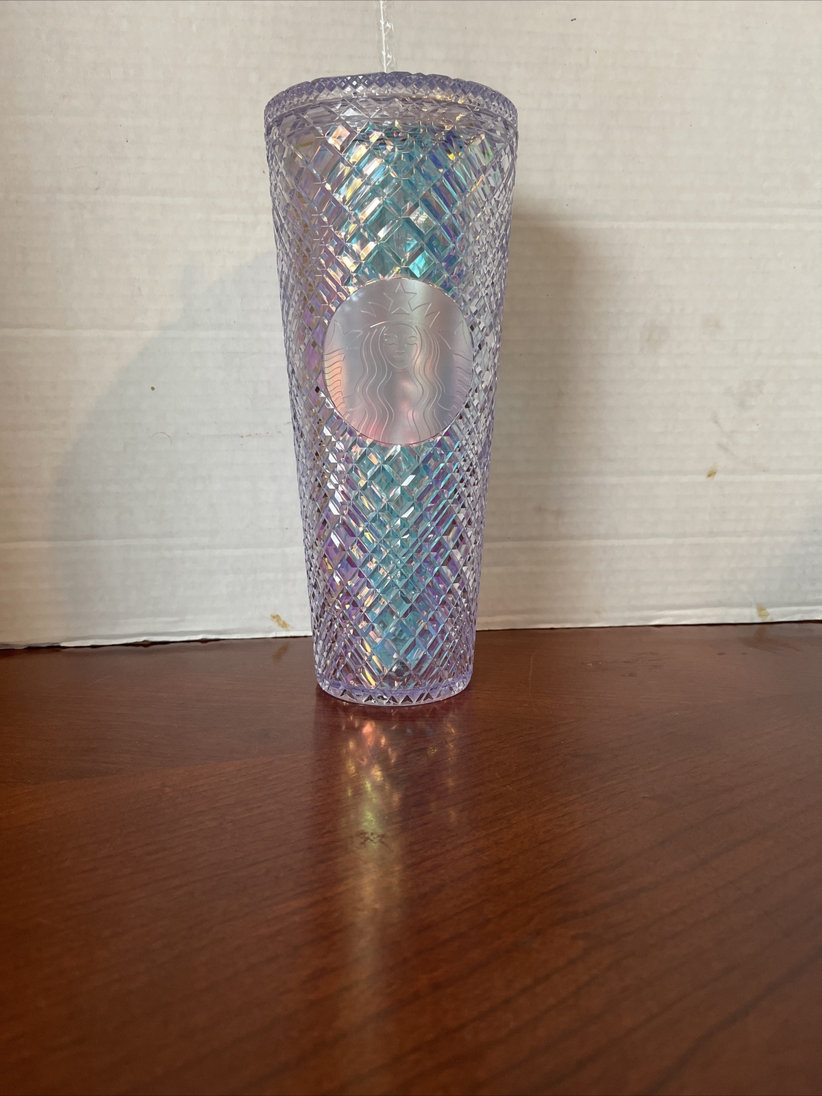 Starbucks 2022 Holiday White Iridescent Jeweled Bling Venti Tumbler 24oz Cup