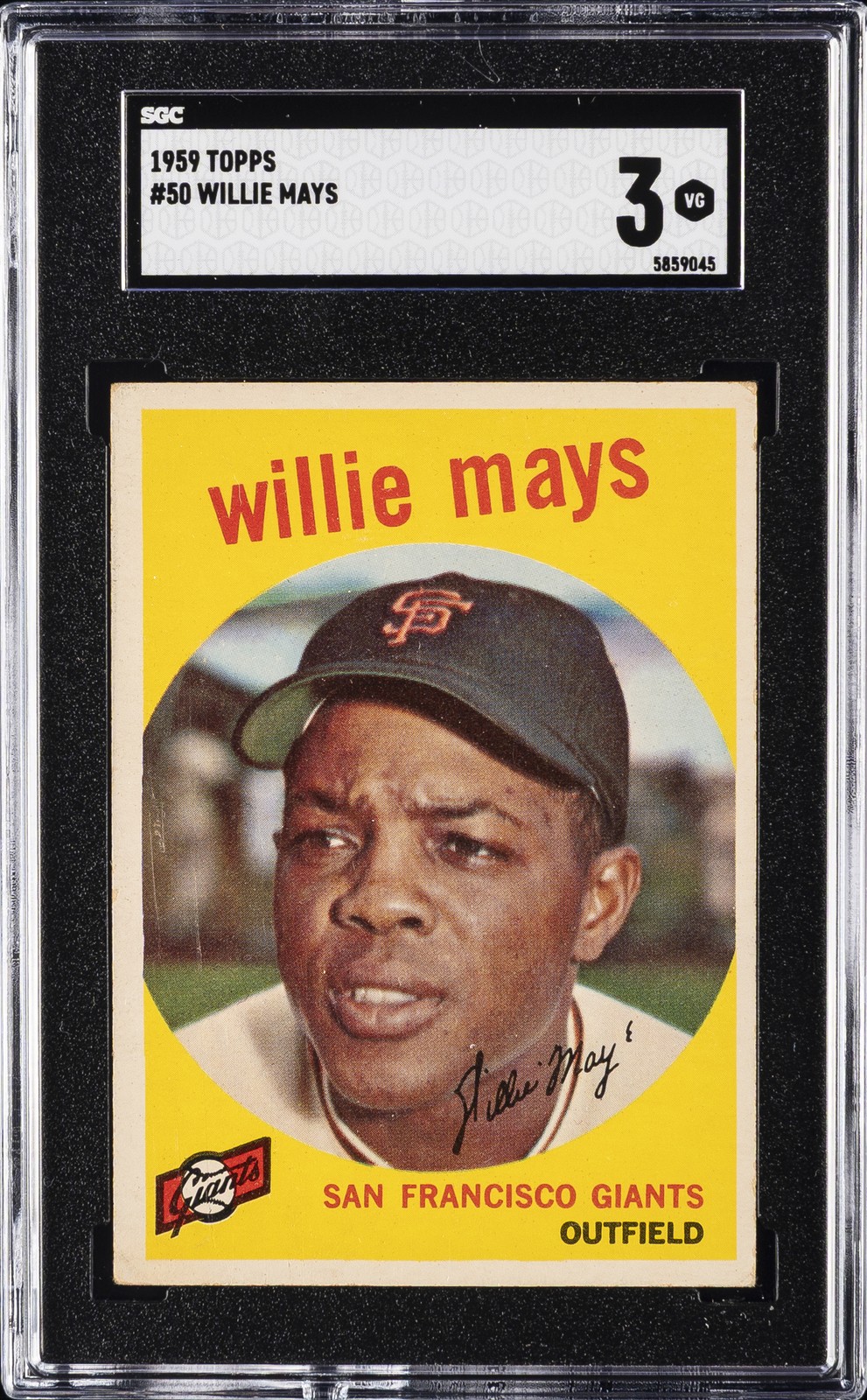 1959 TOPPS #50 WILLIE MAYS SGC 3