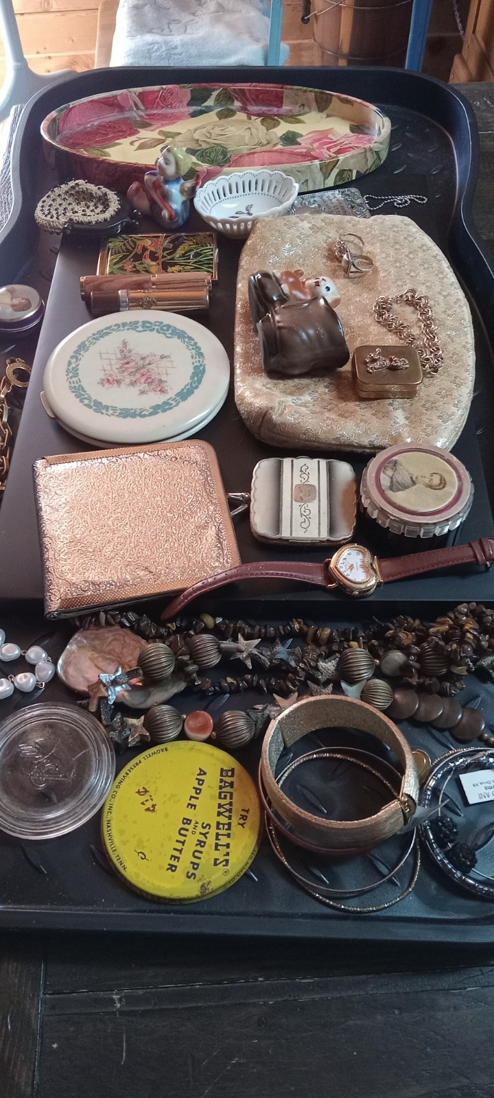 Vintage Junk Drawer Lot Estate Womens Sterling..compacts..all Nice Items 3 Lbs