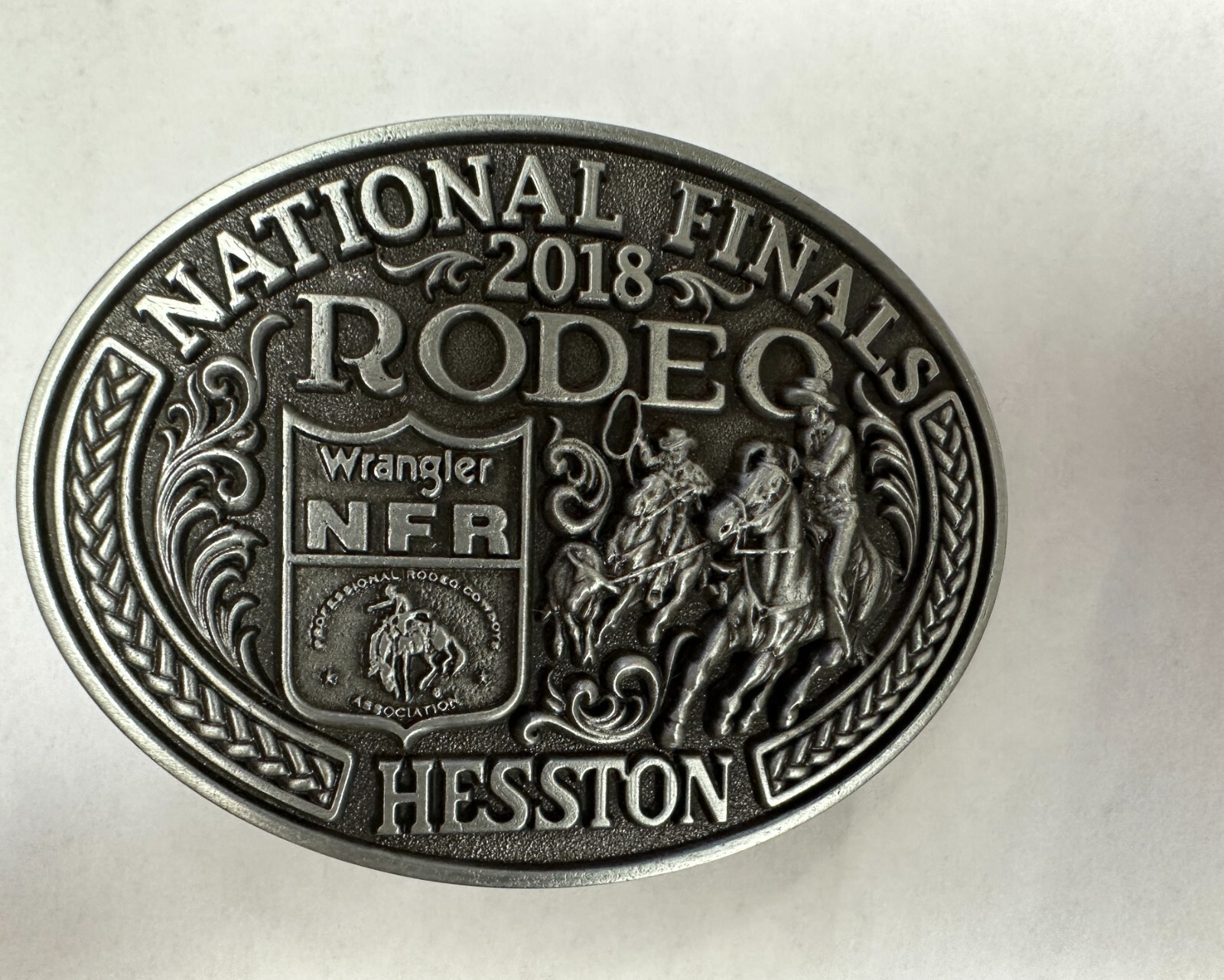 NEW 2018 Hesston National Finals Rodeo Youth Belt Buckle NEW 2018 Hesston National Finals Rodeo Youth Belt Buckle