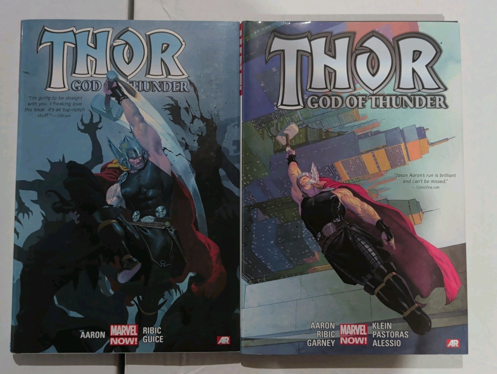 Thor God Of Thunder Jason Aaron Oversized Hardcover Vol 1 & 2 Marvel Lot