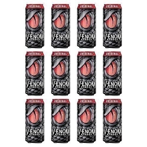 Venom Energy Drink, 16 Fl Oz, 12 Pack, 0 Fat, 160mg Caffeine