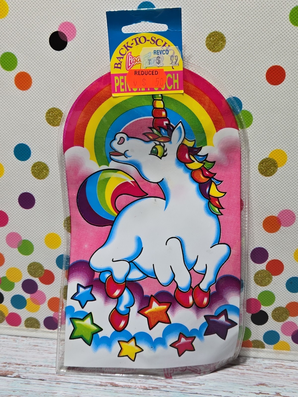Vintage Lisa Frank Unicorn Pencil Pouch NOS NWT