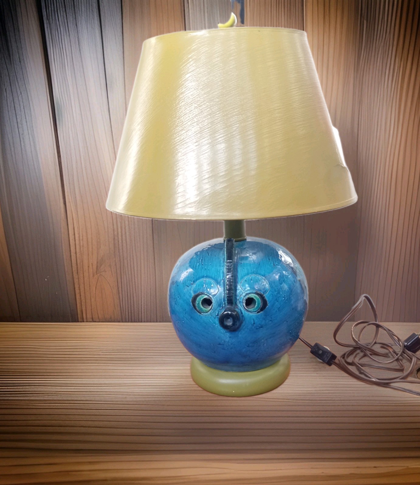 RARE MCM BITOSSI By ALDO LONDI Pottery Table lamp, 60s. RARE FISH