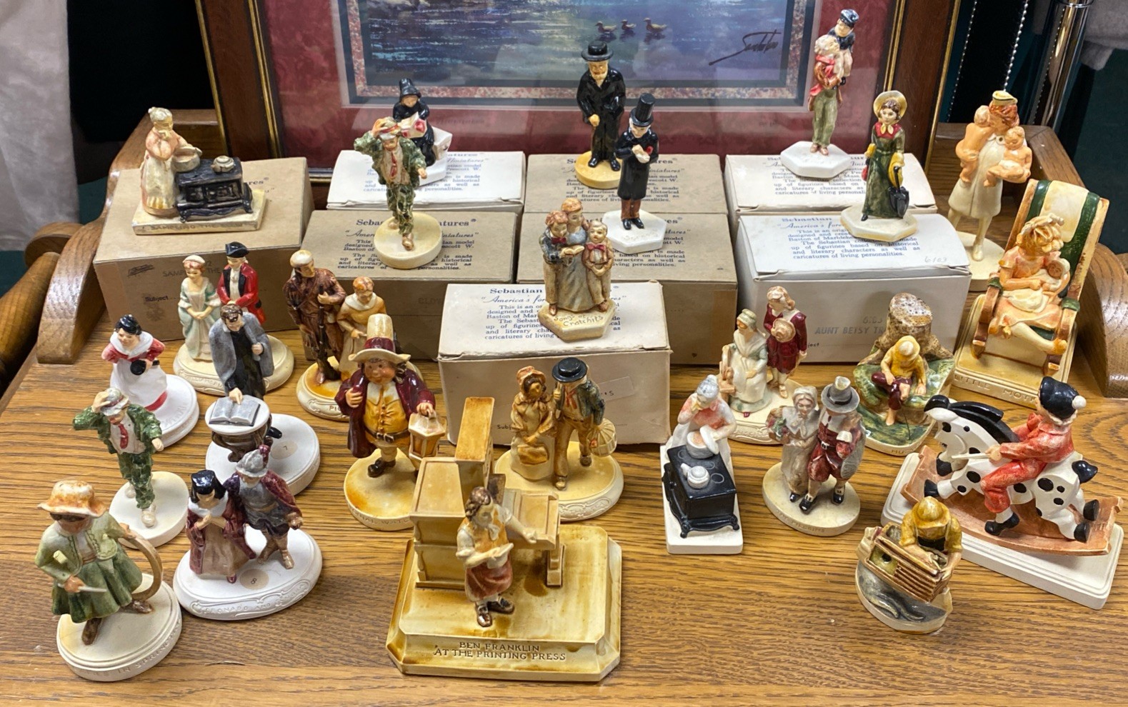 26 Vintage Sebastian Miniatures Figurines 1940s-80s With & W/O Boxes