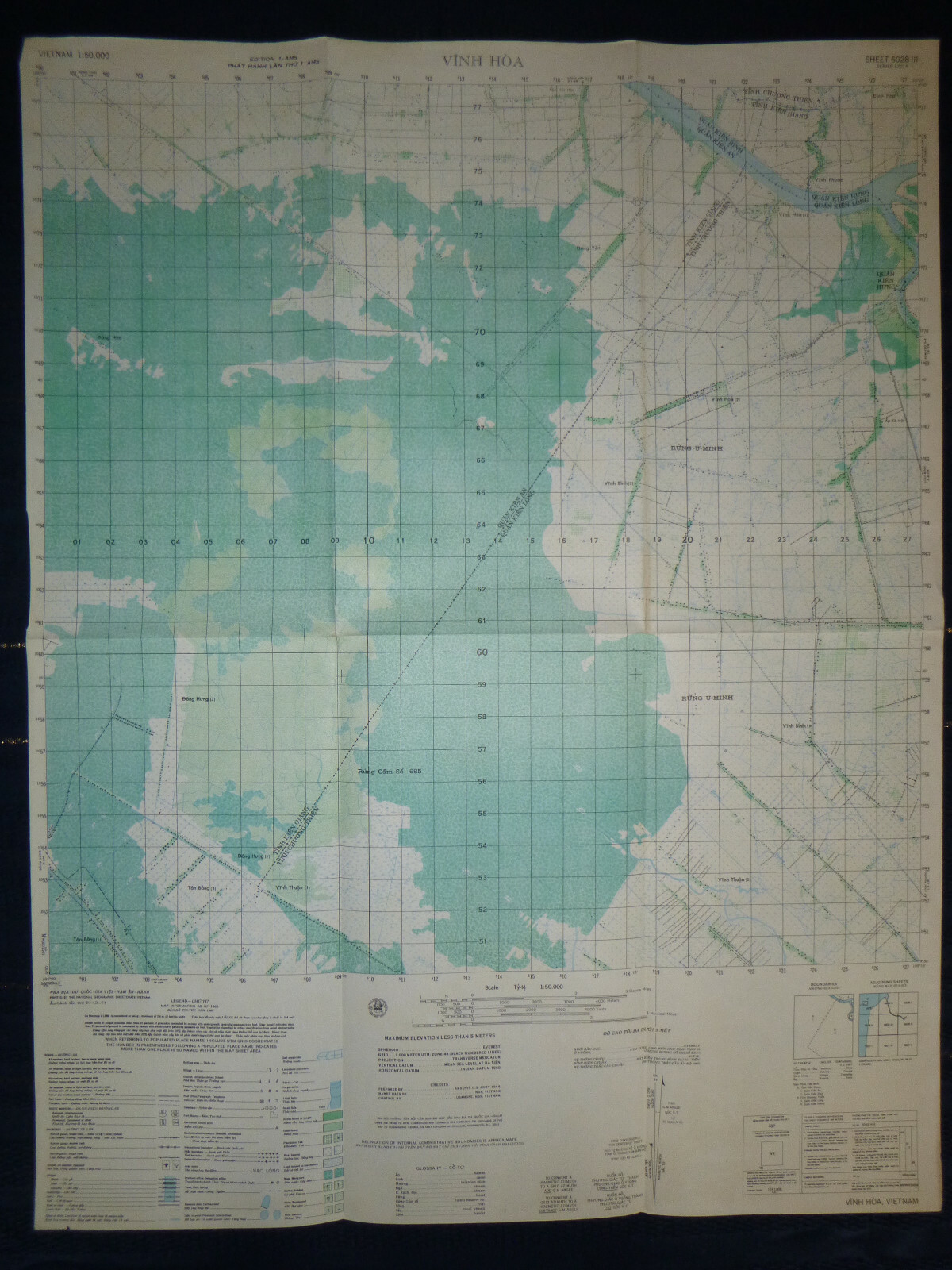 6028 iii - MAP - VINH HOA - U MINH FOREST - Free Fire Zone - PRU - Vietnam War 6028 iii - MAP - VINH HOA - U MINH FOREST - Free Fire Zone - PRU - Vietnam War