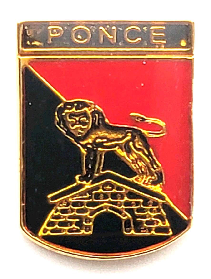Ponce Puerto Rico Pin City Seal Lion Bridge Coat of Arms Souvenir Travel PR