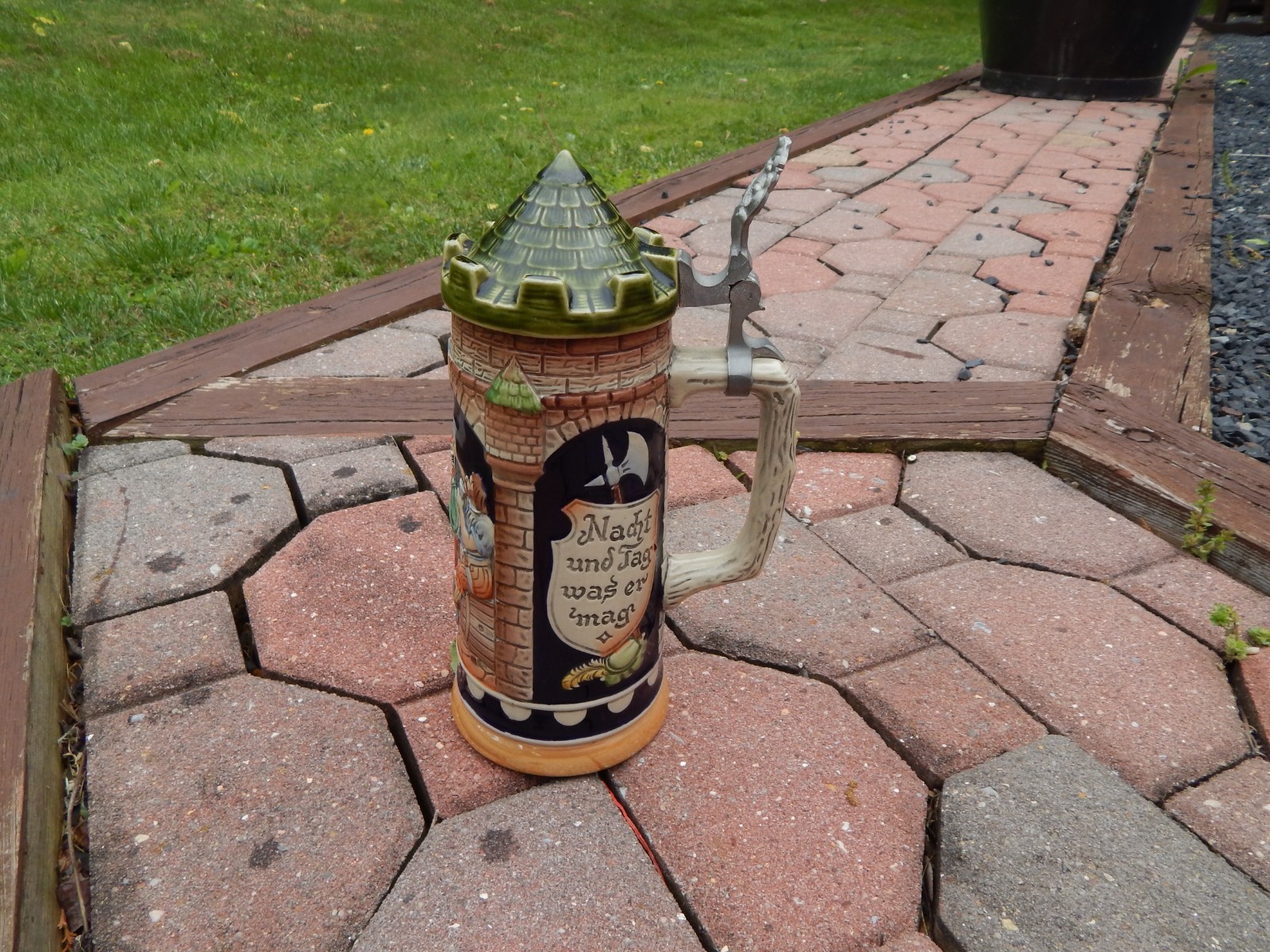 Vintage Gerz Lidded German Beer Stein