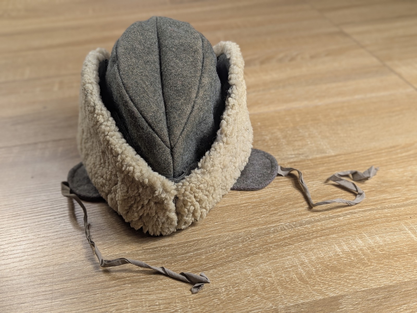Vintage WWII Swedish Army M1943 Wool Winter Cap Tre Kronor Stamped Size 58 Hat