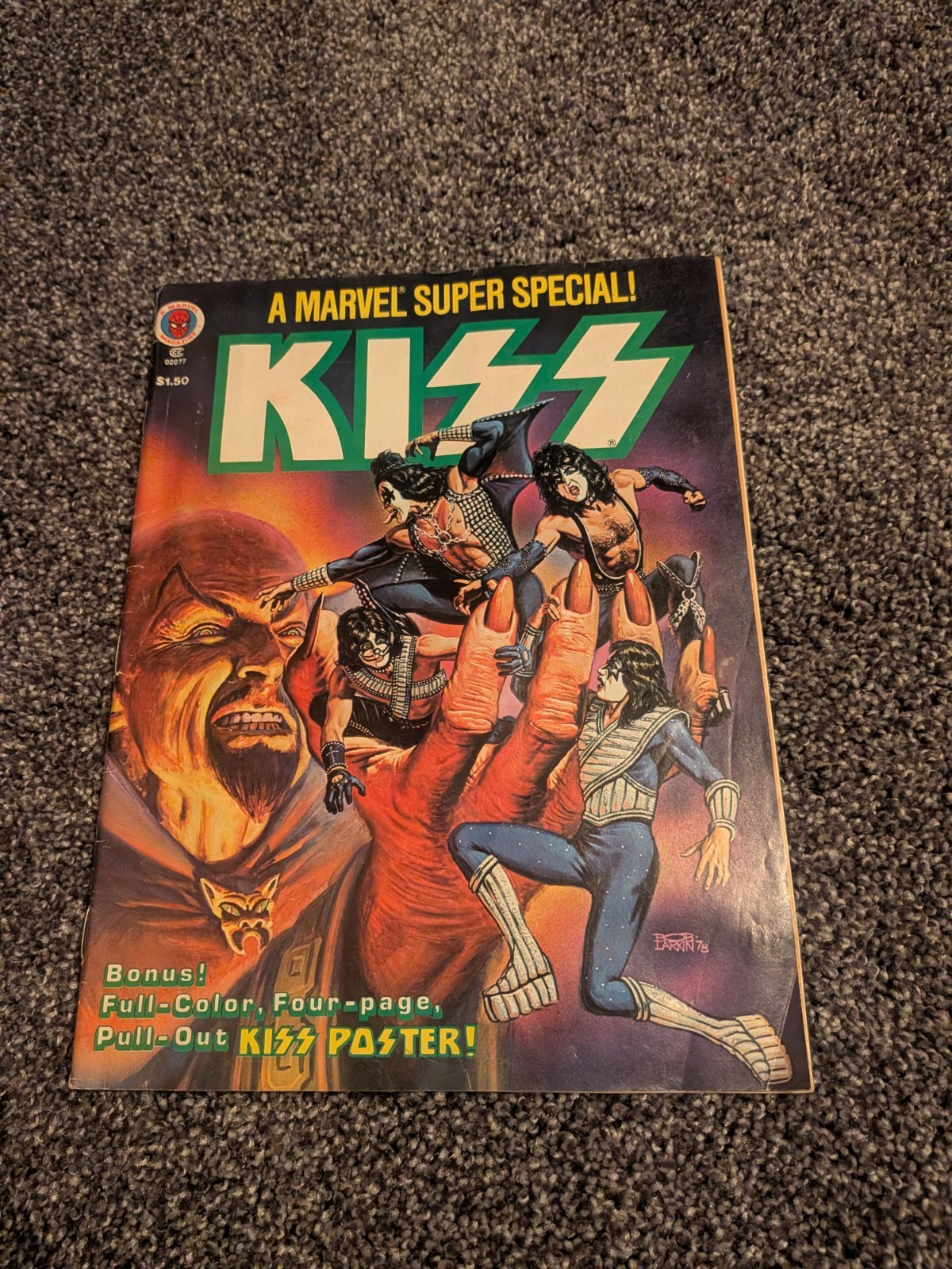 Marvel Comics Marvel Super Special KISS 1977 Single Issue Comic Book w/ Poster
