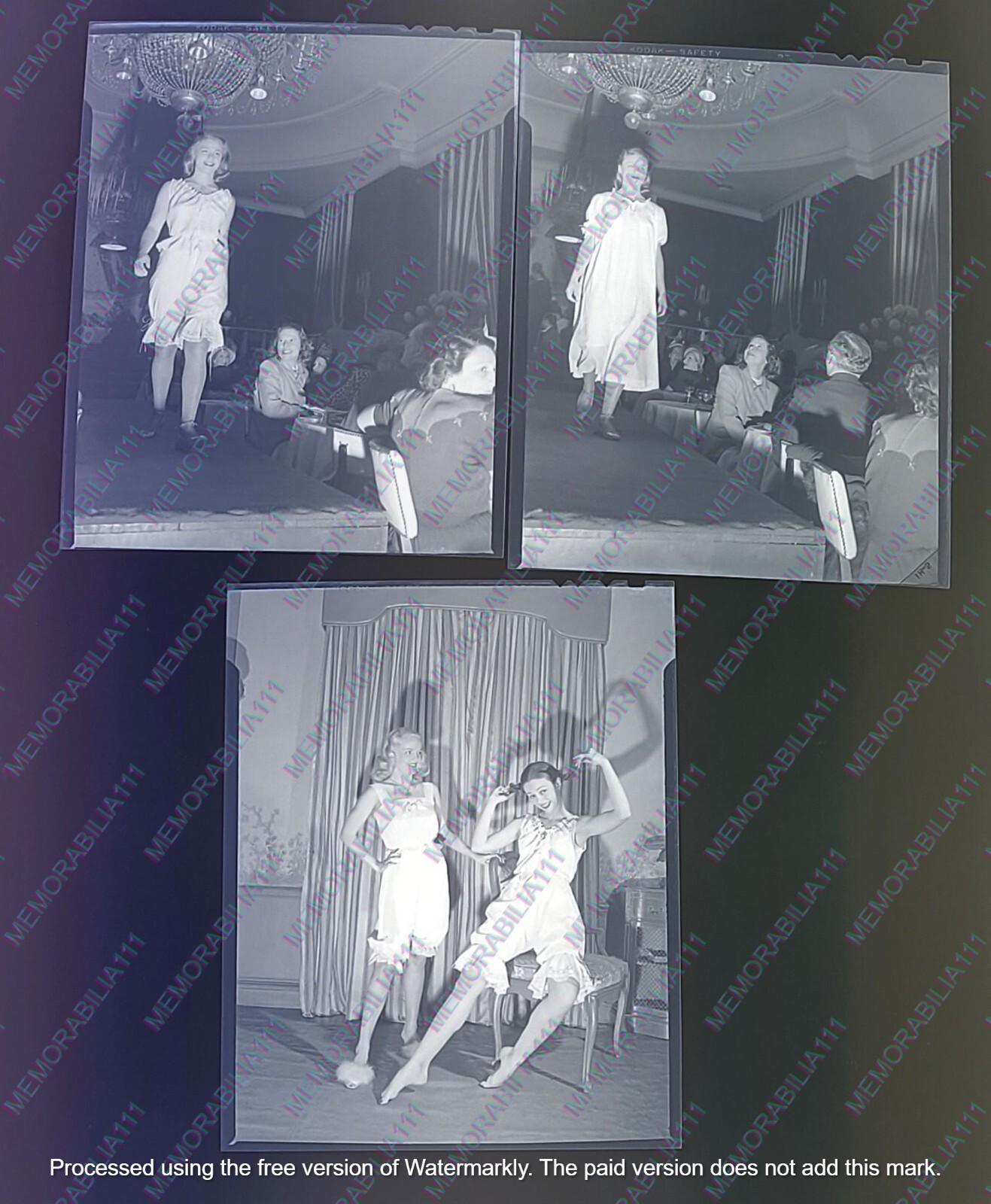 1948 fashion SHOW Old Photo Negative by famous photographer