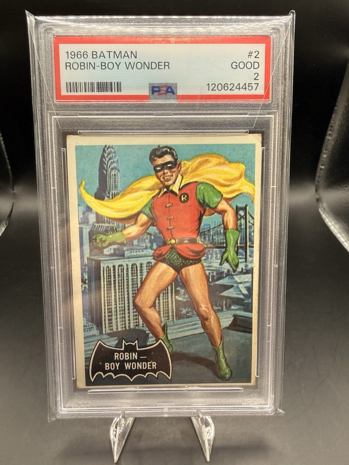 1966 Topps Batman #2 Robin-Boy Wonder PSA 2 HOT BLACK BAT 🔥