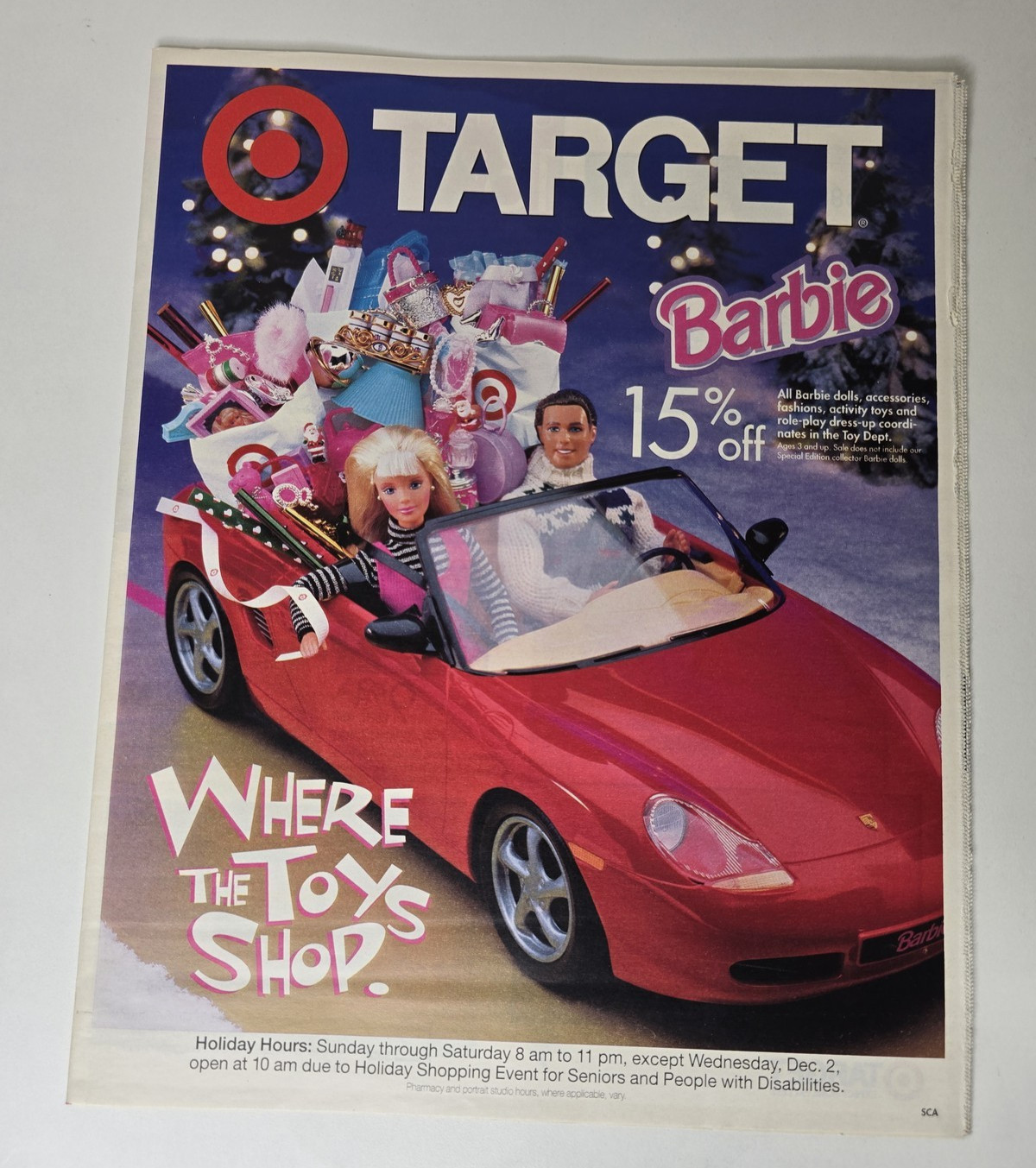 1998 Target Christmas Toy Catalog Barbie Ferrari Holiday Gifts 39 Pages Vintage