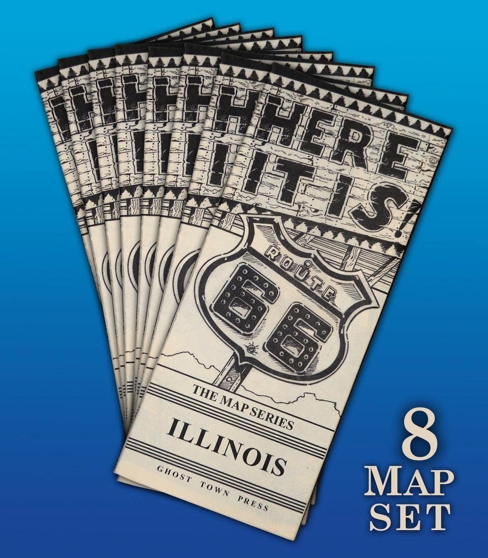 Route 66 Here It Is Map Guide Series Sealed Ghost Town Press 8 Fold-Out Maps Ez