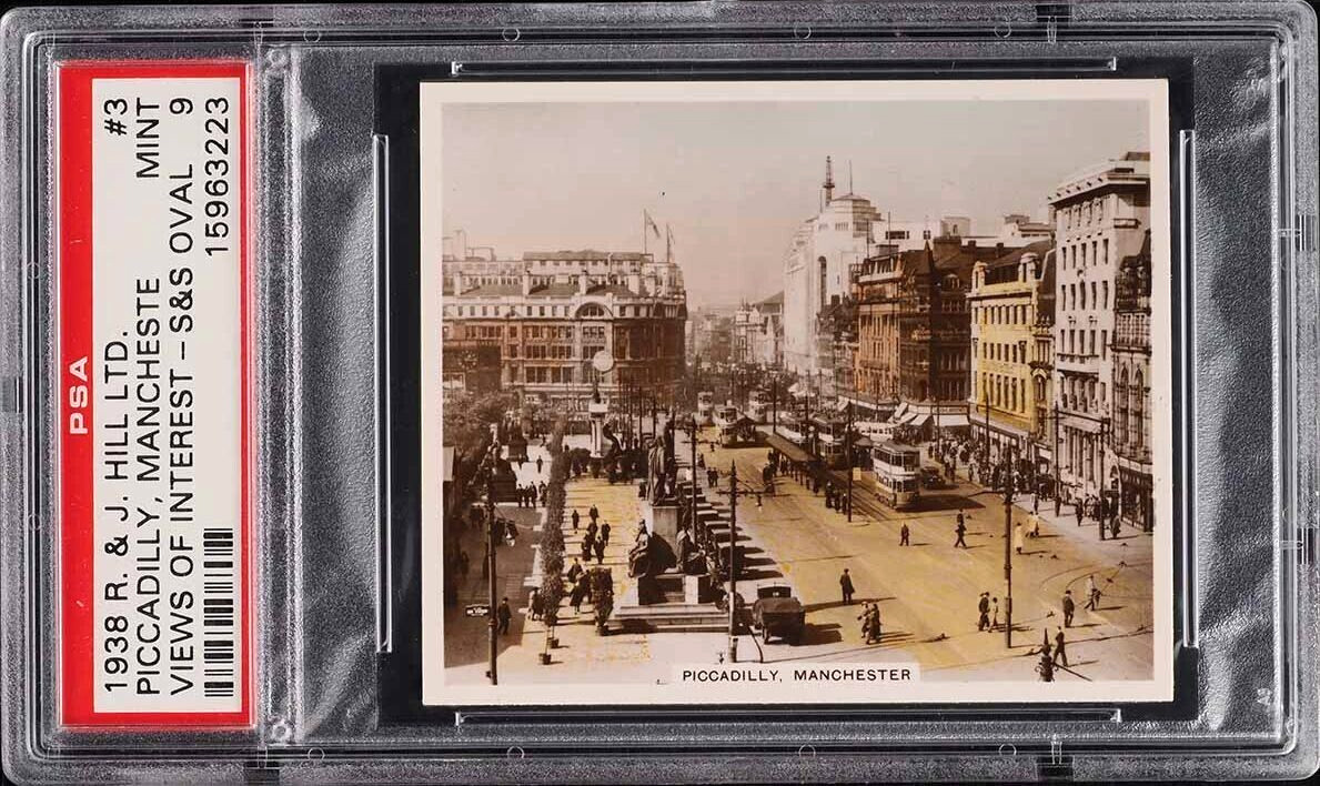 1938 PSA 9 Pop 1 Piccadilly Manchester #3 - R&J Hill S&S Oval VIEWS OF INTEREST