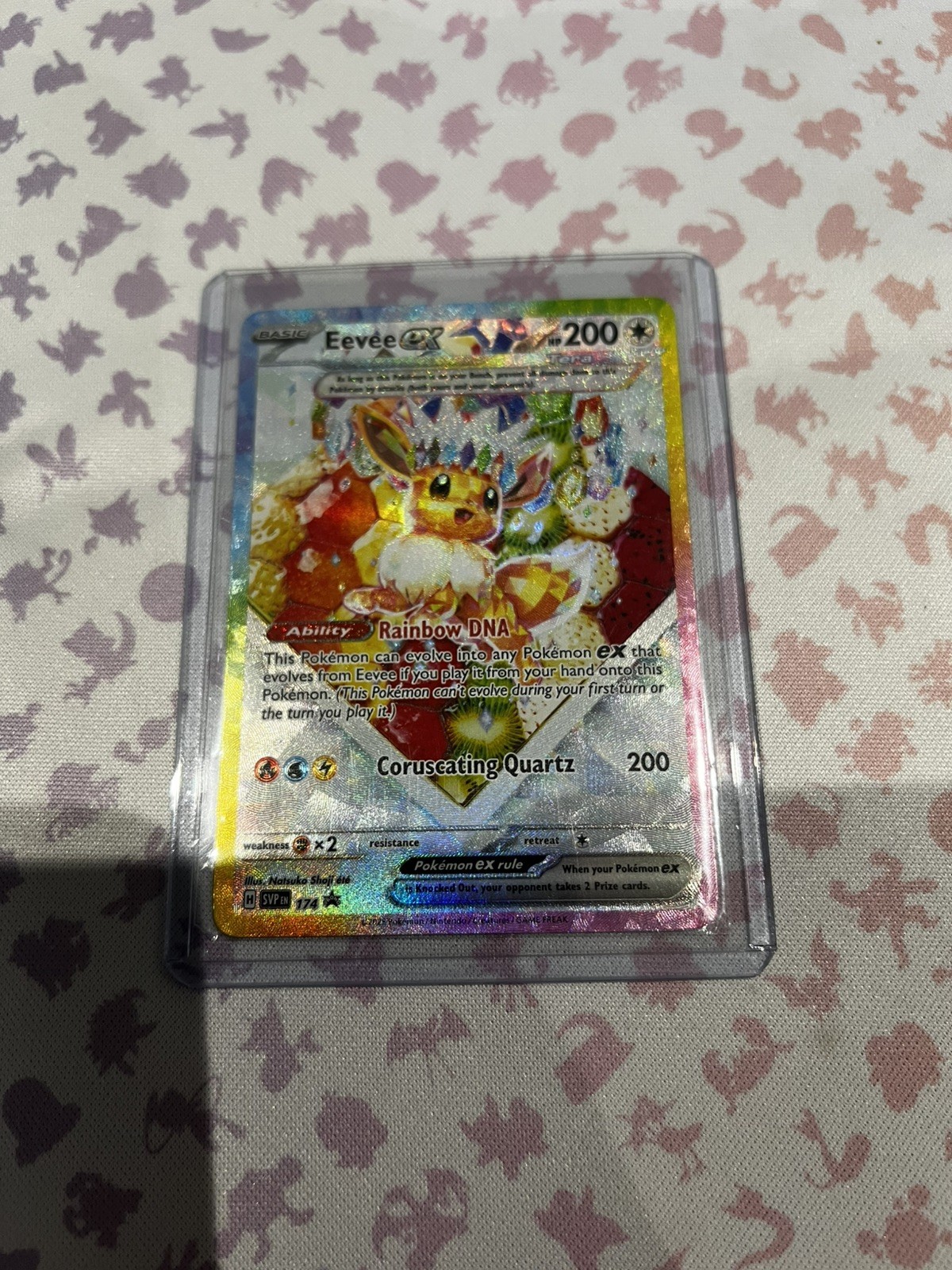 Pokémon TCG Eevee ex SVP 174 Scarlet & Violet Promo Tera Holo English NM Pokémon TCG Eevee ex SVP 174 Scarlet & Violet Promo Tera Holo English NM