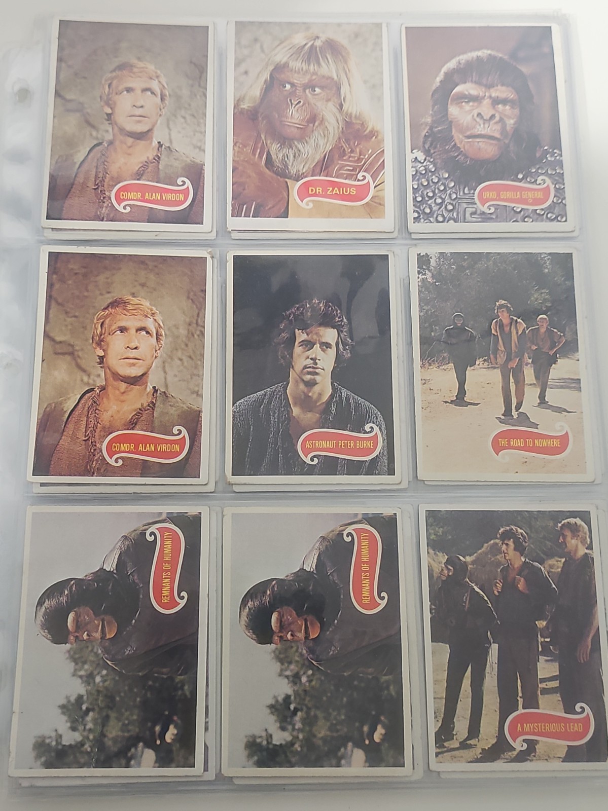 Vintage 1967 Planet of the Apes trading card lot of 48