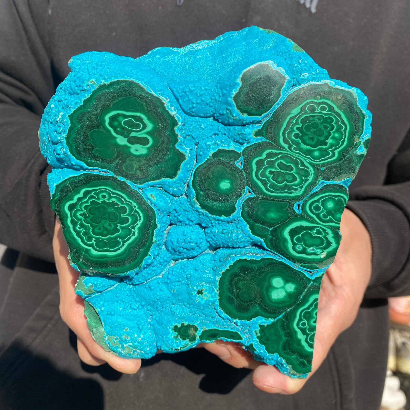 5.8LB Rare Natural Beautiful Chrysocolla/Malachite Crystal Gem Mineral Specimen