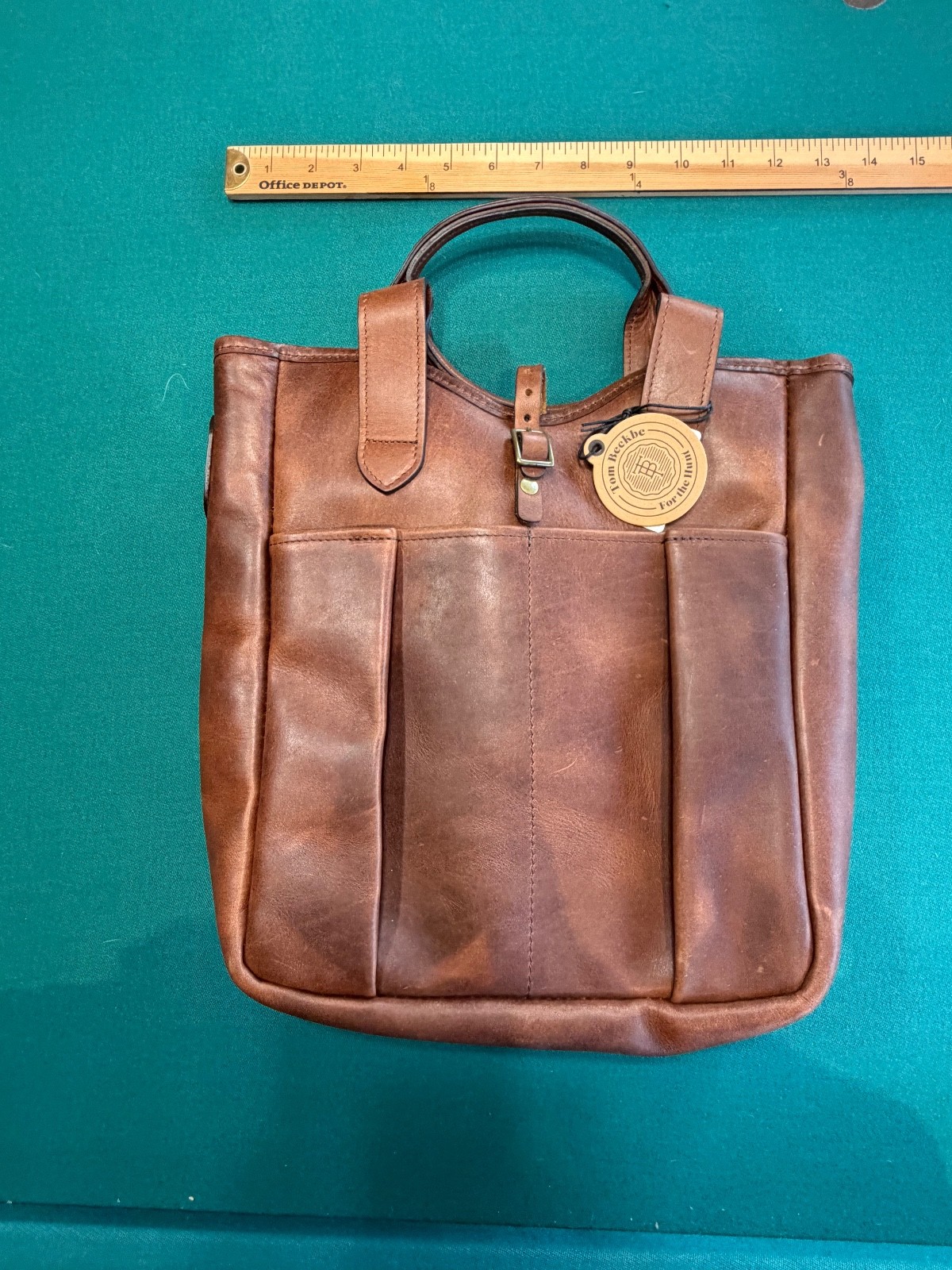 Tom Beckbe Leather Whiskey Bag Tote New Sold out long ago