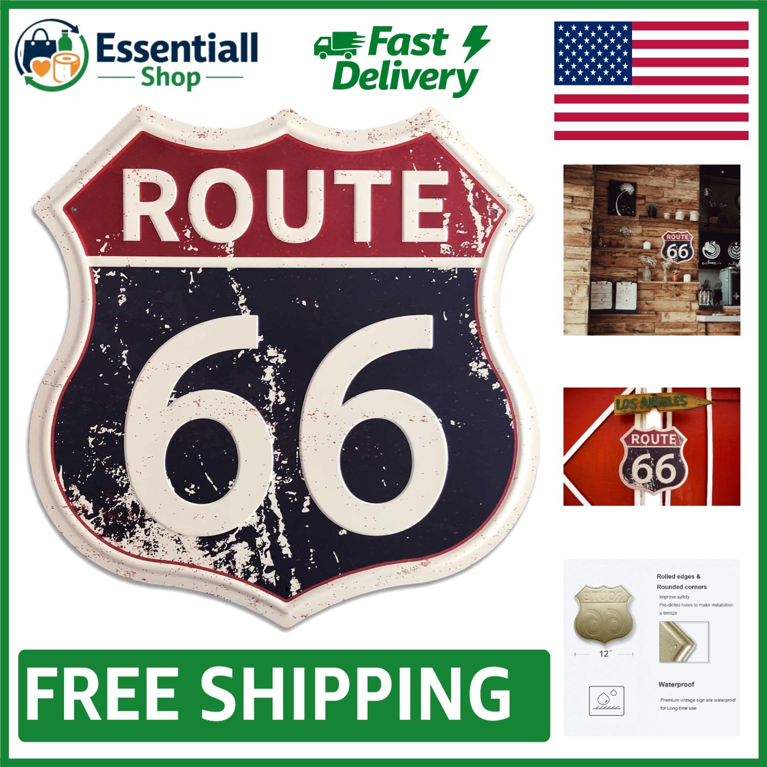 High-Definition Route 66 Metal Sign 12