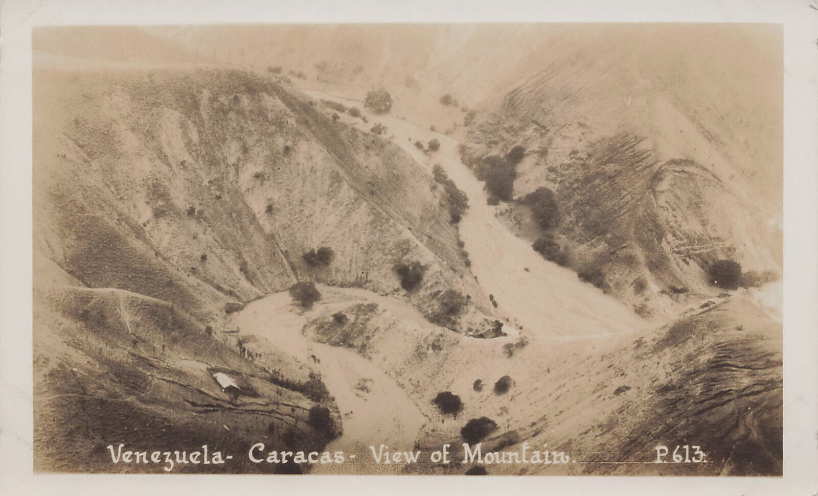 MOUNTAIN VIEW REAL PHOTO POSTCARD CARACAS VENEZUELA 1930s RPPC