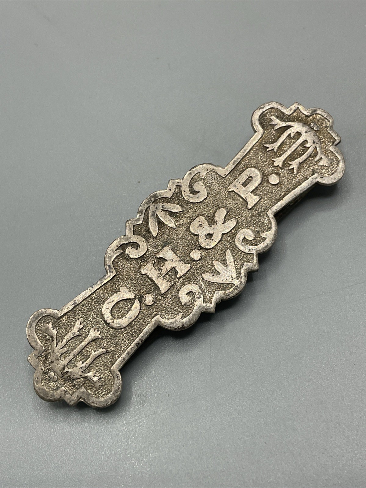 Vintage Antique C.H. & P.  Lodge Medal Ribbon Pin