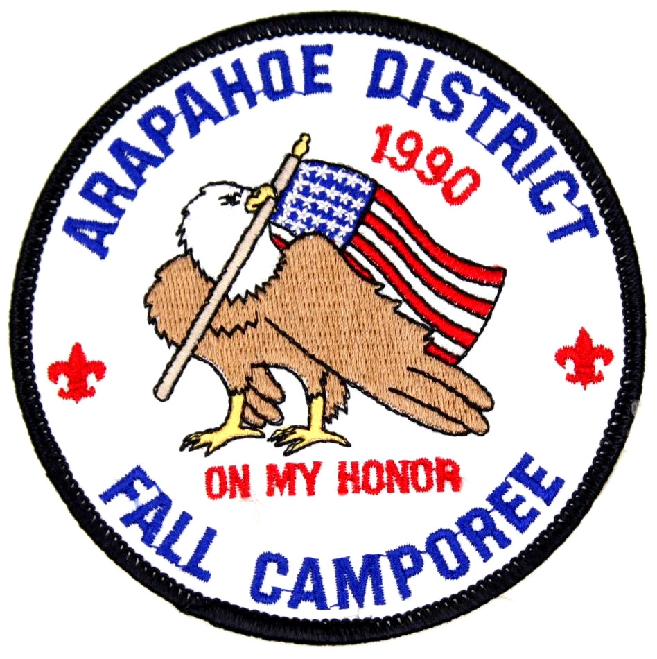 1990 Fall Camporee Arapahoe District Denver Area Council Patch Colorado Eagle