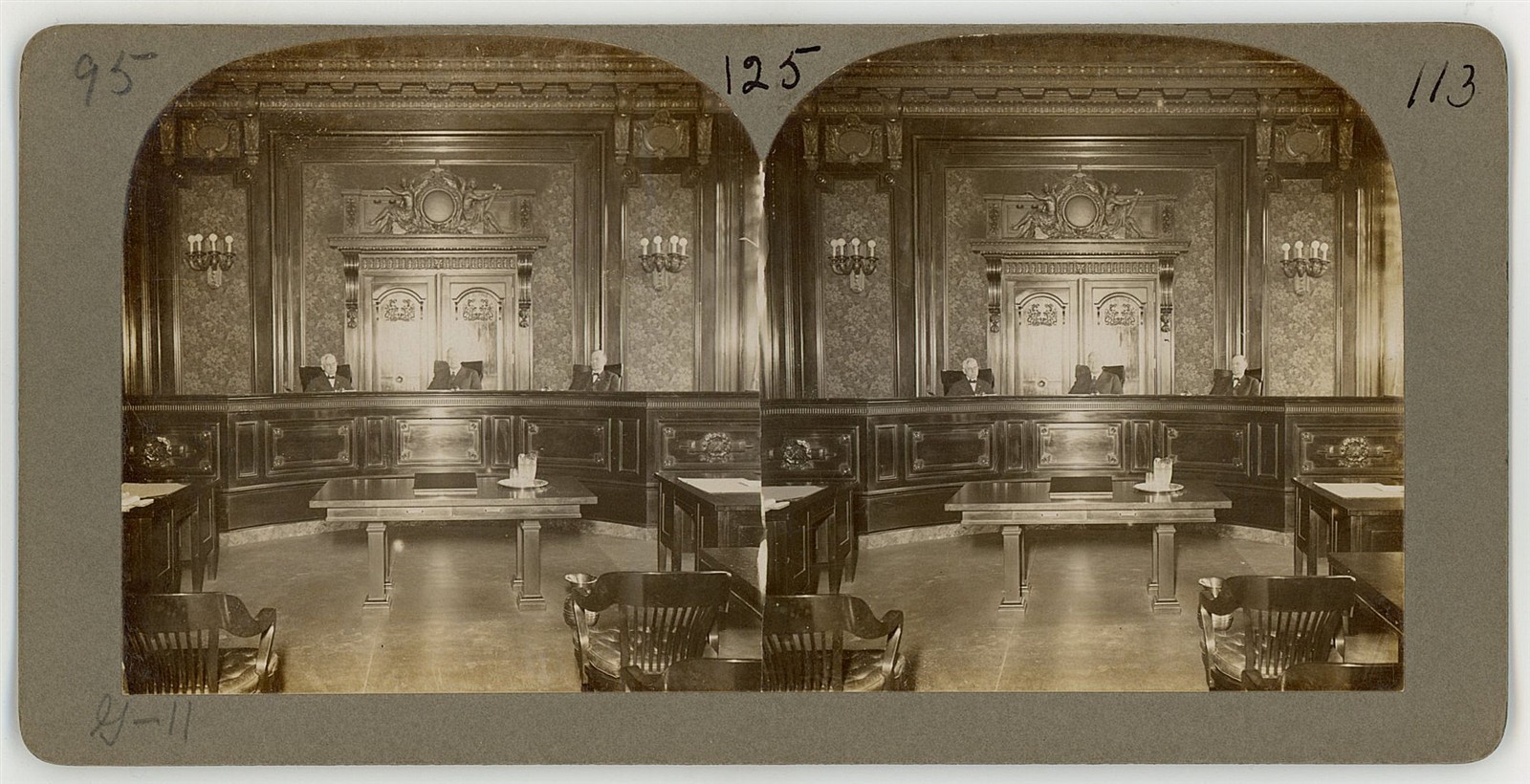 ILLINOIS SV - Springfield - Appellate Court Interior w/Judges - c1917 RARE