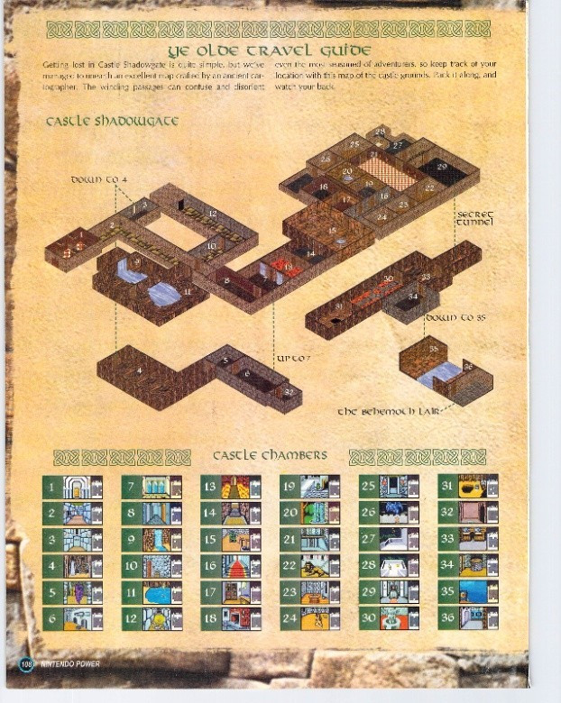 Vtg Print Ad Shadowgate 64 Trials of the Four Towers N64 Map 1999 Art Retro N64