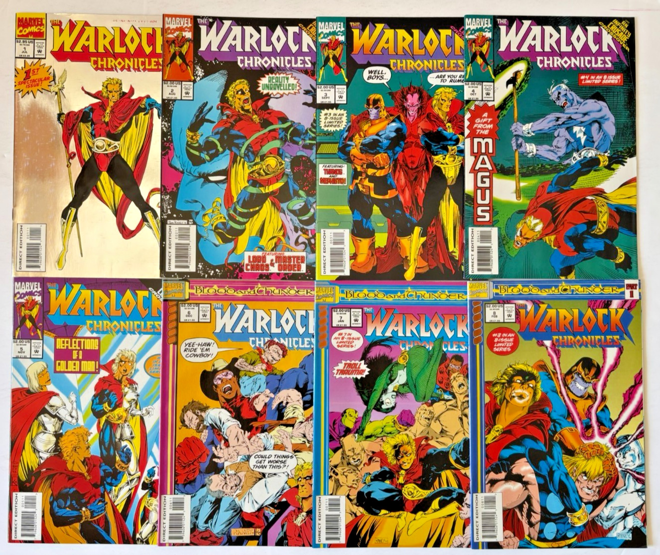 WARLOCK CHRONICLES (1993) 8 ISSUE COMPLETE SET #1-8 MARVEL COMICS WARLOCK CHRONICLES (1993) 8 ISSUE COMPLETE SET #1-8 MARVEL COMICS