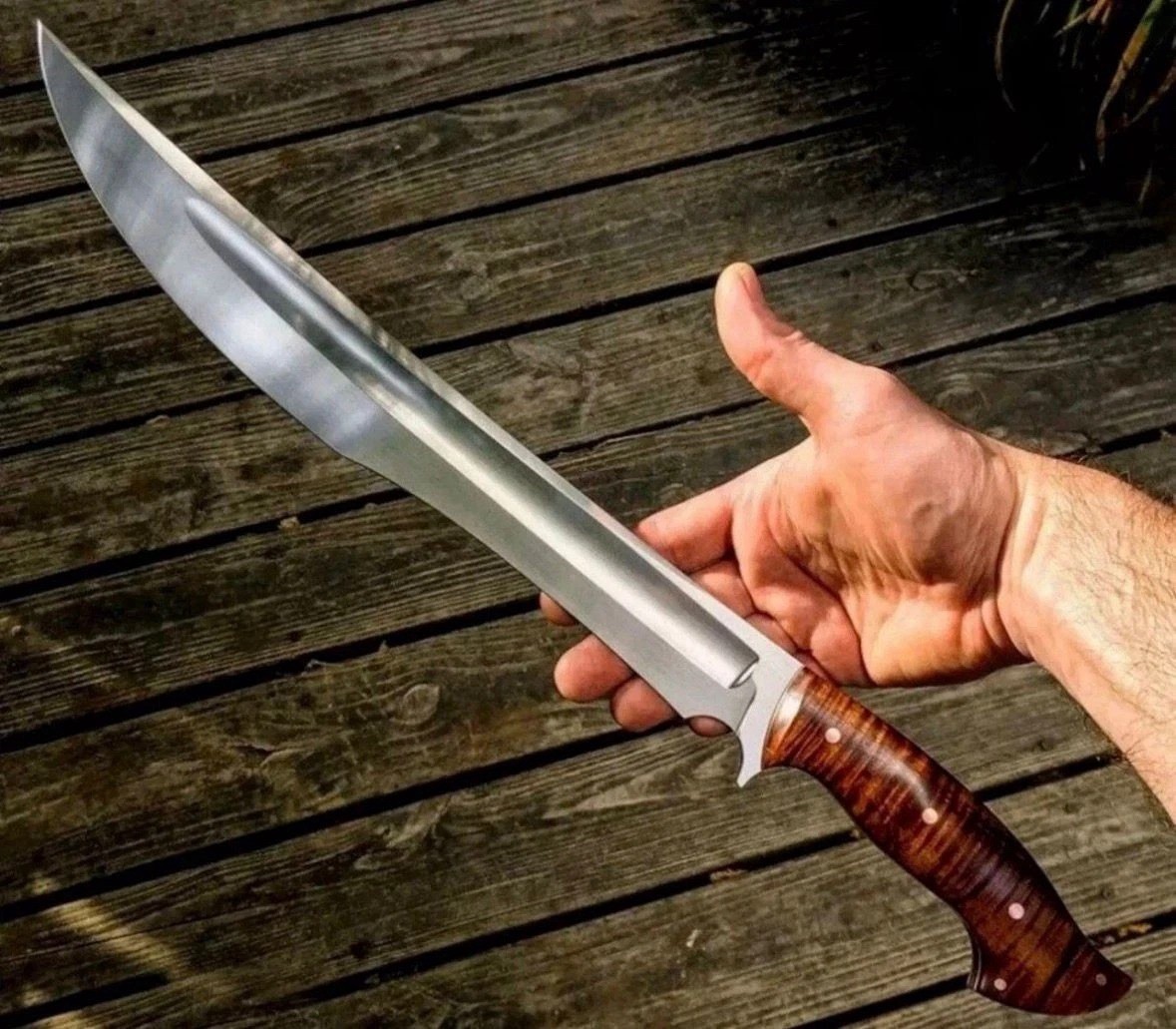 32'' unique handmade survival Machete | carbon steel hunting blade