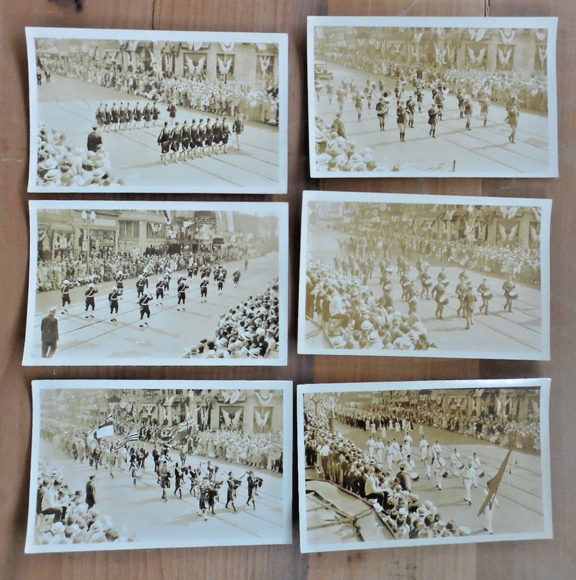Bellingham Washington Downtown City Street Parade 6 Real Photo Postcards RPPC
