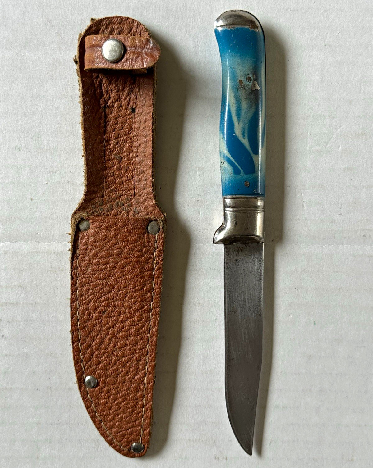 Vintage Whale Fixed Blade Hunting Knife Made In Germany